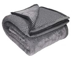 Betz Kuscheldecke Wohndecke XXL Monte-Carlo Größe 150x200 cm Farben Beige, Grau, Blau Farbe grau