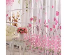 Voile Gardinen Serria® Gestreifte Feder fenstergitter tür Balkon Vorhang Panel Schiere Abdeckung für Kinderzimmer Wohnzimmer Fenster Tülle Vorhänge