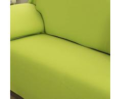 EXQULWG Sofabezüge Einfarbig Stretch elastische Sofahusse Sofa Abdeckung Dekoration (Grün, 2 Sitzer 145cm-185cm)