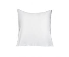 LULUSILK Kissenbezug, 100 % reine Seide, 16 Momme, mit verdecktem Reißverschluss, schont Haut und Haare, 1 Stück 80 x 80 cm weiß