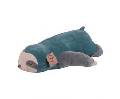 UNUS Seitenschläferkissen Stillkissen Lagerungskissen Faultier Kissen für Kinder Dekoration extrem weich 50 cm Türkis