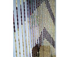 BGFC 27 Stränge Perlenvorhang Türvorhang Holz zum Zuhause Türöffnung Dekoration Raumteiler Wohnzimmer Küche, 90x175cm