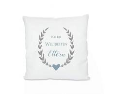 Kissen mit Spruch „Für die weltbesten Eltern” I zum Kuscheln und als Deko I liebevolles Geschenk als Dankeschön, zum Geburtstag, zu Weihnachten und Anderen Anlässen