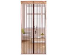 Icegrey Fliegen Gitter Türvorhang Magnetic Moskito Netz 12 Größe verfügbar Passend Türen bis zu 90cm X 200cm MAX Braun