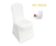 femor Stuhlhussen Weiß Stuhlhussen 40X20X25 cm Acelectronic Stuhlüberzug Moderne Stuhl Abdeckung für Hochzeiten und Feiern (50 Weiß)