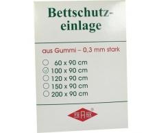 BETTEINLAGE 100X90cm weiss Gummiplatte 0,3 mm, 1 St