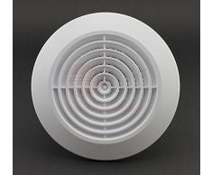 Ø 100 mm weiß Lüftungsgitter rund Deckengitter 10 cm Abluft Zuluft Ablufthaube Insektenschutz Abschlussgitter Gitter mit Flansch T64