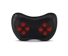 Sinbide Infrarot Massagegerät Nacken Massagekissen Massage Nacken Gerät Massagekissen für Nacken Rücken Hände Schulter mit 8 3D-rotierenden Massageköpfen (schwarz)