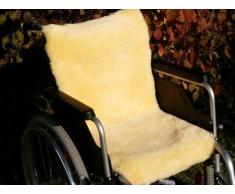 Förster-Fellnest Rollstuhlauflage aus echtem Lammfell - Dichte und stabile Ware für hohe Atmungsaktivität und Druckentlastung 40x85 cm