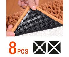 JOEYOUNG Teppich-Pads 8 Stück - Antirutschmatte Antirutschpad Teppich Stopper Antirutschmatte für Teppich Anti-Rutsch-Matte Teppichunterlage Teppichgreifer,Wiederverwendbare Pads für Fliesenböden