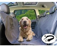 PICOON Hundedecke Auto/Autoschondecke für Hunde in schwarz, wasserdicht, mit Sicherheitsgurt, für alle Automodelle, 160cm x 143cm, Rücksitz Rückbank Schondecke Schutzdecke Sitzschutz Kofferraumschutz