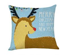 HEVÜY Weihnachtskissenbezug 45X45 cm Kissenbezug Schneeflocke Drucken Kissenbezüge Weihnachten Zierkissenbezüge Dekokissen Sofakissen Kissenhülle Schöne Geschenk