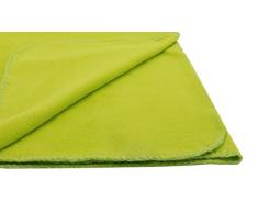 ZOLLNER® hochwertige Polar-Fleece-Decke / Kuscheldecke / Wolldecke / Wohndecke / Plaid 130x170 cm apfelgrün, in weiteren Farben erhältlich, vom Hotelwäschespezialisten, Serie Ambiente