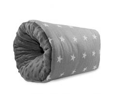 Stillkissen klein Stillmuff - mini Stillkissen unterwegs kleines Baby arm kissen beim Stillen und Fläschchen geben Grau mit weißen Sternen