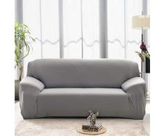 Ejoyous Sofa ¨¹berw¨¹rfe Stretch Elastische Sofabezug Sofahusse Sofa Sofahusse Sofa Abdeckung rutschfest Sofa¨¹berwurf (Grau, 2 Sitzer f¨¹r Sofal?nge 140-185cm)
