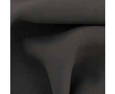 heimtexland ® 1 Paar Thermo- Verdunklungsgardinen Ösenschal isolierend verdunkelnd schalldämmend Blickdicht Gesund Wohnen Vorhang ÖKOTEX Gardine HxB 160x135 Grau-Braun Typ139