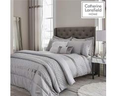 Catherine Lansfield Sequin Cluster Tagesdecke, Silber, King, W240cm x L260cm