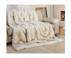 Gözze Edle Felloptik Wohndecke, Design Schneefuchs, Weiß, 40101-150200