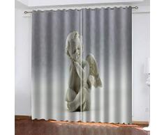 empty verdunkelungsvorhänge 2er setSüßer Engel Gardinen Wohnzimmer Gardinen Blickdicht Kinder Vorhänge Schlafzimmer Dekoschals Gardine Lärmschutzvorhänge 2 x B 117 x H 138 cm