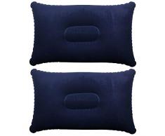 TRIXES 2 x Blaue Aufblasbare Kissen für Camping und Reisen aus Weichem Material