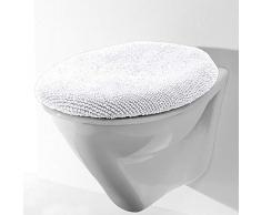 Erwin Müller WC-Deckelbezug weiß Größe 45x50 cm - Kochfest, mit Schnürung, 100% Baumwolle (weitere Farben)