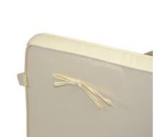 Nexos Sitz-Auflage 2er Set Polster Hochlehner Gartenstuhl Campingstuhl Klappstuhl hochwertig creme