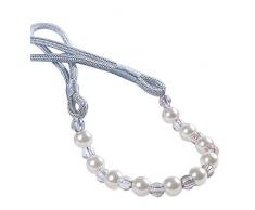 pu ran modernes Perlen Vorhang Seil Raffhalter raffarme Bindegürtel für Zimmer Fenster Decor grau