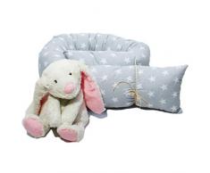 Bettschlange Bettrolle Nestchen Nestchenschlange Nackenrolle Babynest Bettumrandung Zugluftstopper Kissenrolle Babynestchen Baumwollstoff 140 180 210 250 300 cm Hersteller