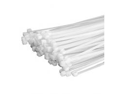 100 Stück Kabelbinder 430mmx4,8mm für Zaunblende Bambusmatte Zaun in weiß