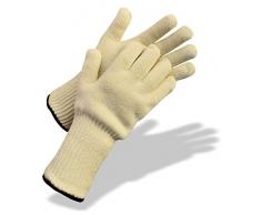 Medipaq Lange Stulpen Grillhandschuhe - Halten Sie heiße Speisen sicher – Ofenhandschuhe Hitzebe-ständig für Profi- und Küchengebrauch (1x Paar - Beige)