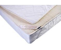 Wende Matratzenauflage Luxury & Warm und Wendbar 100% Merino Wolle Wärmeunterbett, Bogen Kinderbett Größe: 60 x 120 cm