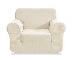 E EBETA Elastisch Sofa Überwürfe Sofabezug, Stretch Sofahusse Sofa Abdeckung Hussen für Sofa, Couch, Sessel 1 Sitzer (Cremefarbe, 85-115 cm)
