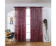 Eliasan Transparente Vorhang Weihnachten Schneeflocke Form Gedruckt Fenster Vorhang Für Wohnzimmer Schlafzimmer Tüll Blackout Vorhänge Mit Drapieren Volant 1 Panel 98,4x43,3 Zoll (L x B)