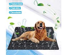 Dmqpp Sommer-Haustier-Bett-Haustier Kühlmatte Chilly Cooling Pad Haustier Hund Innen Sommer Faserbettdecke Matratze for Small Medium Large Hunde Bett kühlen (Color : Black, Size : Large)