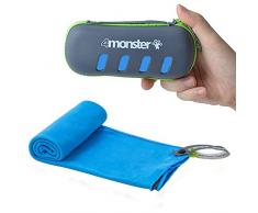 4Monster Mikrofaser Handtücher in 5 Farben, Saugfähiges Sporthandtuch Ultra Leicht, Schnelltrocknendes Reisehandtuch für Fitness Sport Sauna Yoga Reisen