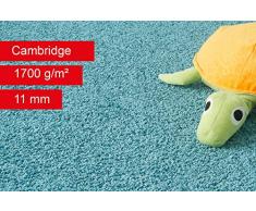 Steffensmeier Teppichboden Cambridge Meterware | Auslegware für Kinderzimmer Wohnzimmer Schlafzimmer | Türkis, Größe: 200x600 cm