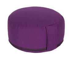 Meditationskissen Rondo Classic Made in Germany, Ø ca. 30 cm x 13 cm, Bezug und Inlett 100% Baumwolle, Füllung Bio Dinkelspelzen, Bezug und Inlett ohne Füllung maschinenwaschbar bis 30º C, aubergine
