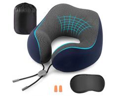 Harkoner Reisekissen, Upgrade Reise Nackenkissen, Ergonomisches 360 ° Stützfunktion Nackenhörnchen, Memory Foam U Geformte Halskissen, für Auto, Flugzeug, Zuhause und Büro