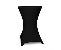 Stehtischhusse in 60cm 75cm 80cm 85cm | Tisch-Überzug für Stehtische edel waschbar schnelltrockend faltenfrei abwaschbar - Bistrotisch | Partytisch Klapptisch Stretch-Husse Weiss Blau Schwarz Grau