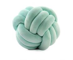 JIN MOON Mode Knot Uniball, Knoten Kissen, Deko-geknotete Ballkissen, Modern Home Sofa Dekor Kissen Kissen mit 7,8 Zoll, 1 Stück,Mintgreen