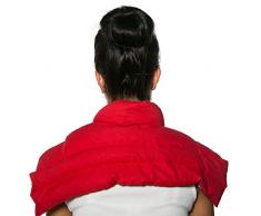 Bio-Dinkelkissen Schulter & Nackenkissen mit Kragen | Bio-Stoff rot | Gute Wärme für den Nacken | Eine Alternative zum Nackenhörnchen