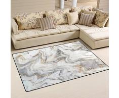 naanle Marmor rutschfeste Bereich Teppich für Dinning Wohnzimmer Schlafzimmer Küche, 50 x 80 cm (7 x 2,6 m), abstrakte Marmor Kinderzimmer-Teppich, Teppich Yoga-Matte, multi, 100 x 150 cm(3 x 5)