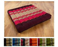 livasia Kapok Sitzkissen 50cm x 50cm, Outdoorkissen der Marke Asia Wohnstudio, Gartenbankauflage, Stuhlauflage, Bodensitzkissen, Meditationskissen