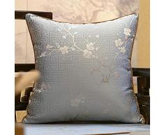 Chinesische Stickerei Kissen Seide Volle Gestickte Pflaume Feines Vorzügliches Handwerkshauswohnzimmer-Sofakissenkissen@C_45 * 45 cm