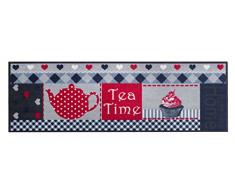 Küchenläufer / Küchenmatte / Dekoläufer für Küche und Bar / Teppich / Läüfer / waschbare Küchenläufer / Küchendeko Modell COOK & WASH Tea Time Cupcake Größe ca. 50 x 150 cm / Maschinen waschbar auf 30 grad