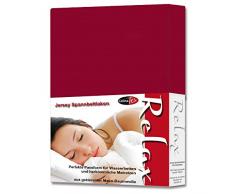 CelinaTex Relax Boxspringbett Wasserbett Spannbettlaken 180x200-200x220 cm Bordeaux rot Baumwolle Laken