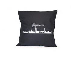 SONDERPREIS Kissenhülle HANNOVER Skyline gestickt Kissen Kissenbezug 40x40 cm