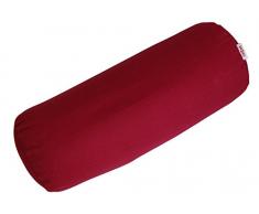 beties Farbenspiel Nackenrollen Bezug ca. 15x40 cm Baumwoll-Serie in Uni (Karmin-rot)