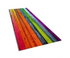 PETSOLA Küchenläufer Teppichläufer rutschfest waschbar Läufer Küchenteppich Teppich Schmutzfangmatte Eingangsmatte für Innen und außen - Orange, 60 x 180 cm