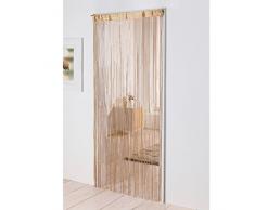 vivaDOMO Fadenvorhang, Wandvorhang, Raumteiler, Schaufensterdekoration, Fadengardine, weiß, Kunststoff, 90 x 250cm